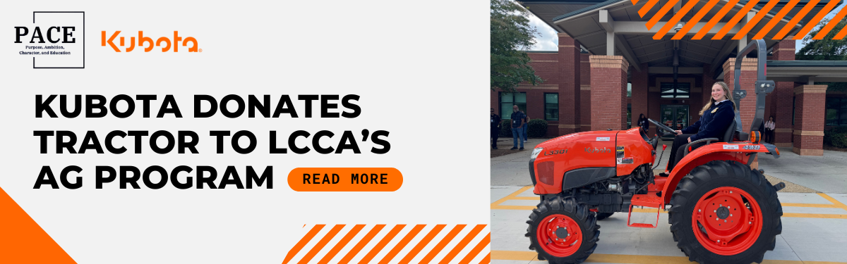 Kubota donates tractor to LCCA's Ag Program. Read More